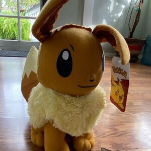 New WithTags Pokemon Eevee Plush Stuffed Animal  13”
